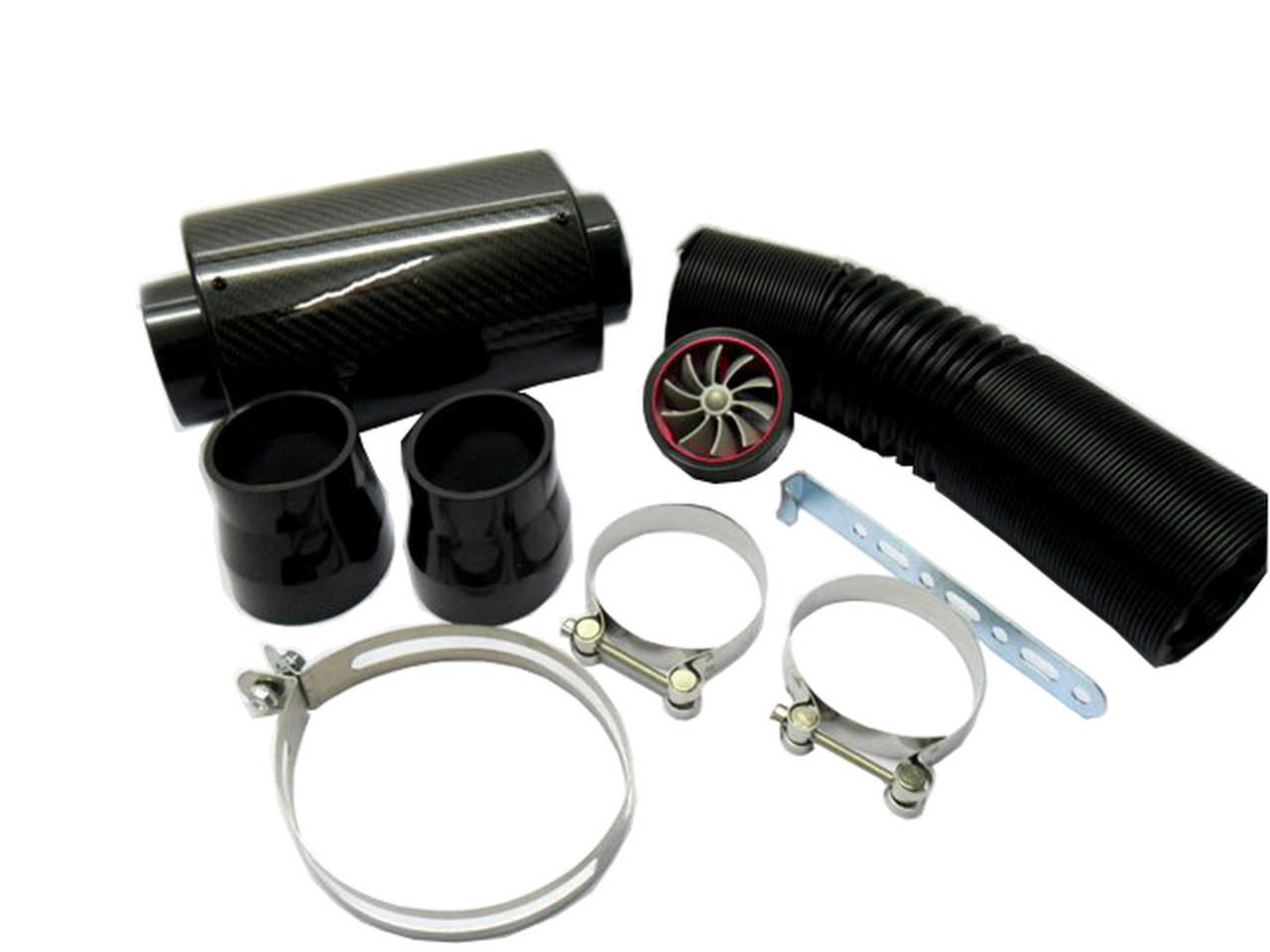 Real Carbon Fiber Cold Air Intake System 3 Inlet Filter 