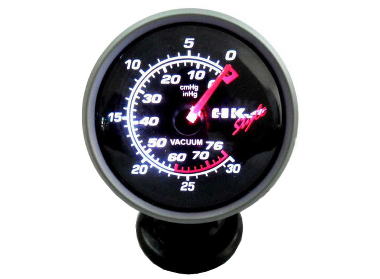 60mm 2 5 Car Black Smoke Face Vacuum Gauge Meter In Cmhg Inhg Ebay